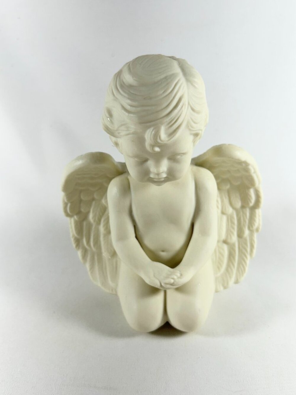 Kneeling Angel, Ceramic, Off-White